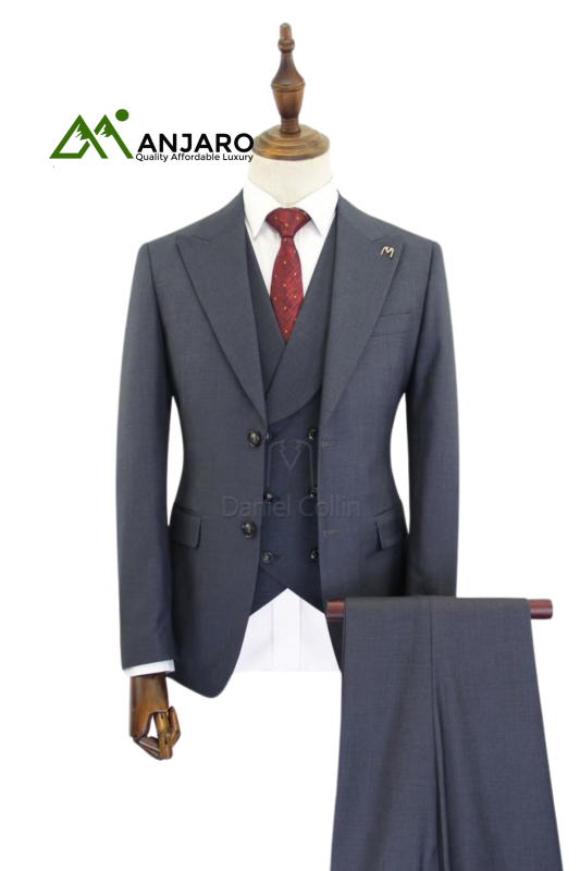 Daniel Collin 3-Piece Men’s Suit – Premium Tailoring, Includes Blazer, Waistcoat & Trousers, Elegant Formalwear