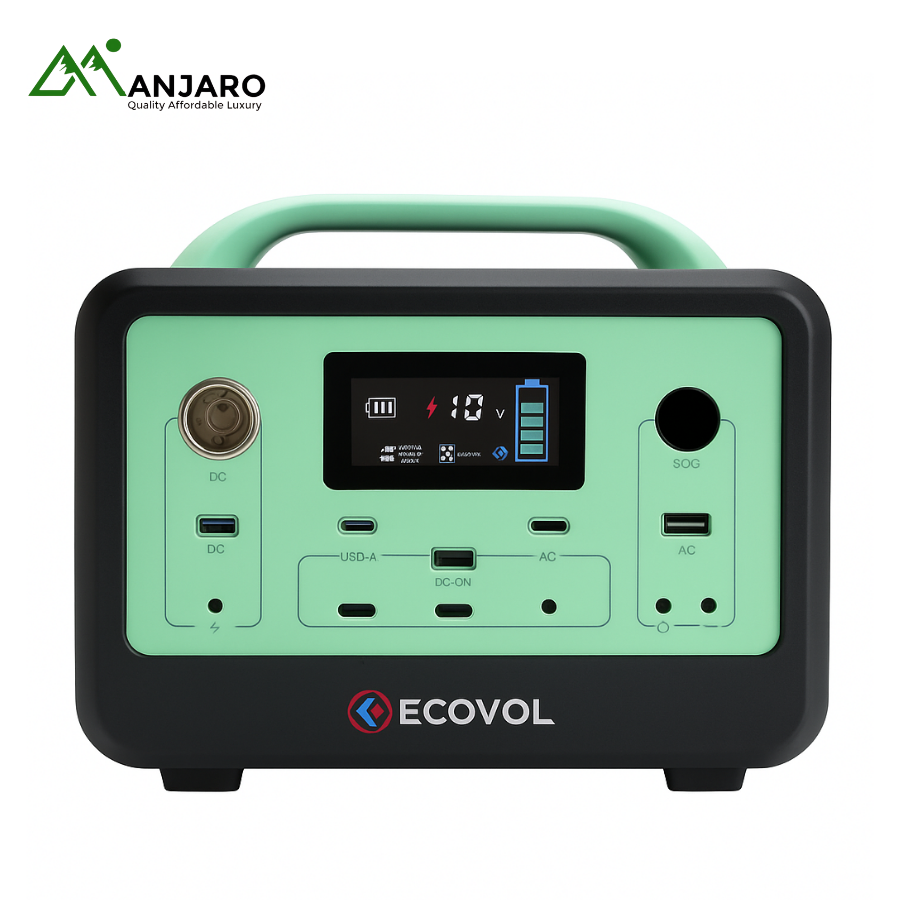 Ecovol Portable Power Station – Compact Solar Generator for Outdoor, Home & Emergency Use