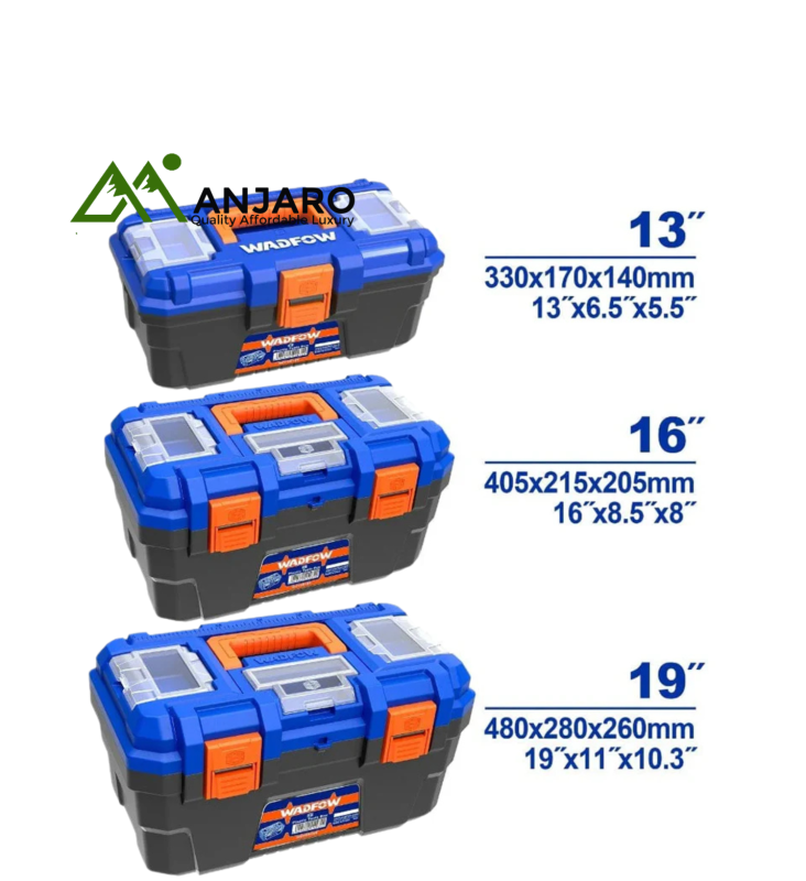 Wadfow WTB2103 3 Pcs Plastic tool boxes set