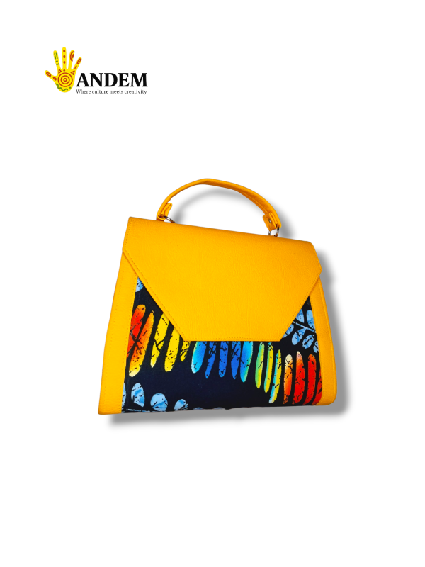 Nuru Bag - Bright Yellow African Print Handbag