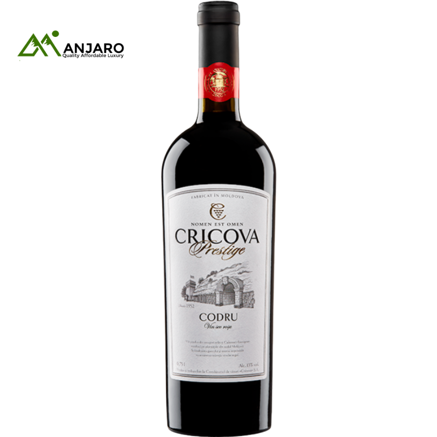 Cricova Prestige Codru Red Dry Wine – 750ml | Bold, Refined & Full of Character (12% Alc.)