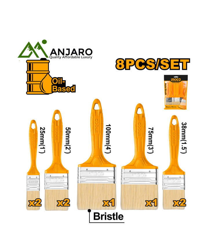 Ingco CHPTB7860801 8 Pcs paint brush set