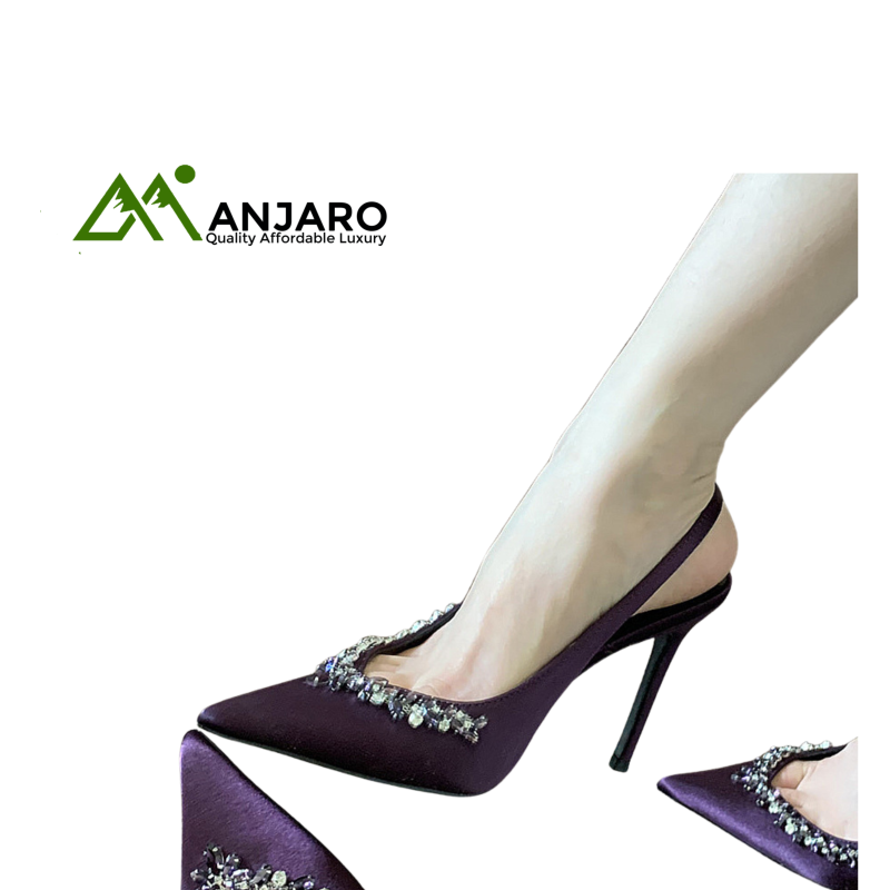 Doya Satin One-Line Heeled Sandals – Ultra High Heel Elegant Wedding & Party Shoes for Women