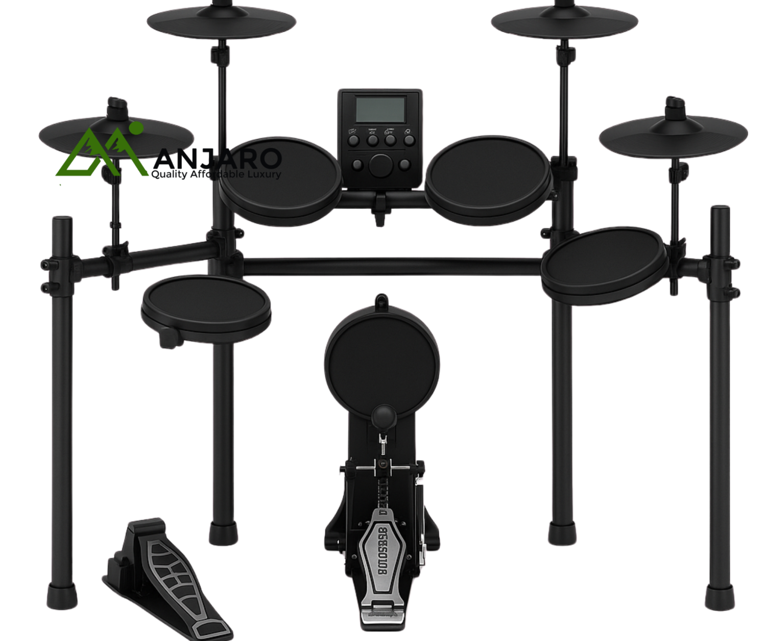 MX100 Electric Drum Set – 8” Silicone Pads, Double Trigger Snare & Alloy Pedals with Built-in Metronome (No Throne)