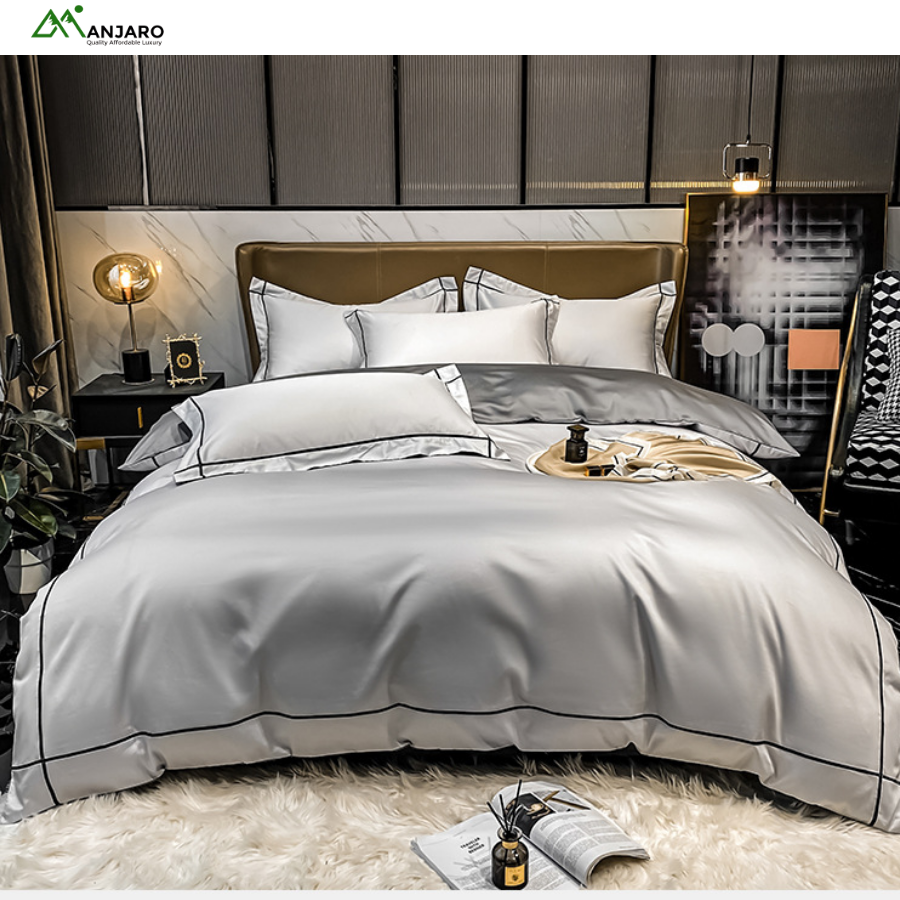 Heranna Light Luxury Xinjiang Long-Staple Cotton Four-Piece Bedding Set – 60s Pure Cotton Quilt Cover & Bed Sheets for Autumn/Winter Comfort(shipping fee included)