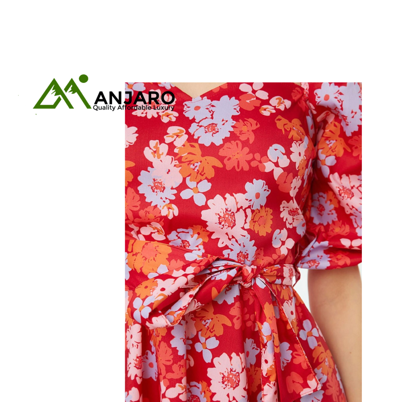 Belted Patterned Mini Dress