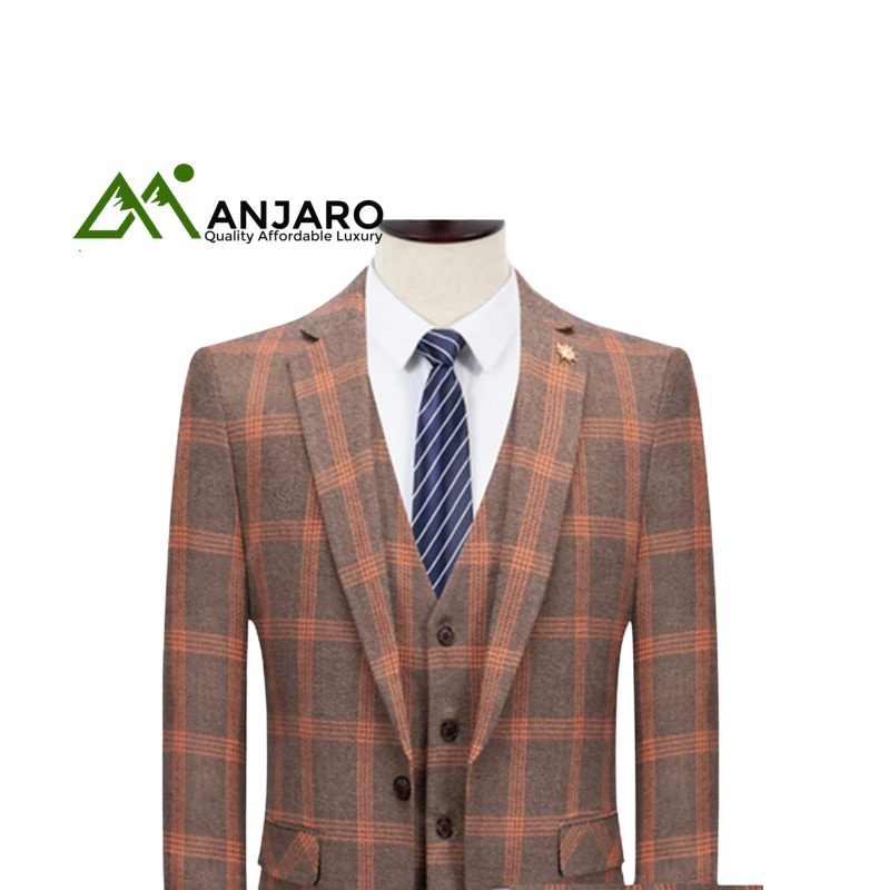 Premium 3-Piece Suit – Tailored Fit, Elegant Design with Blazer, Vest & Trousers