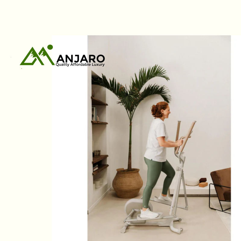 Smart Cross Trainer Initial Elliptical 100 – 33 cm Stride, 10 Resistance Levels, App Connected | Full-Body Cardio Machine