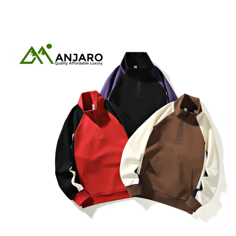 Men’s Long Sleeve Hooded Sweatshirt – Casual Loose Fit Pullover with Anti-Pilling Fleece
