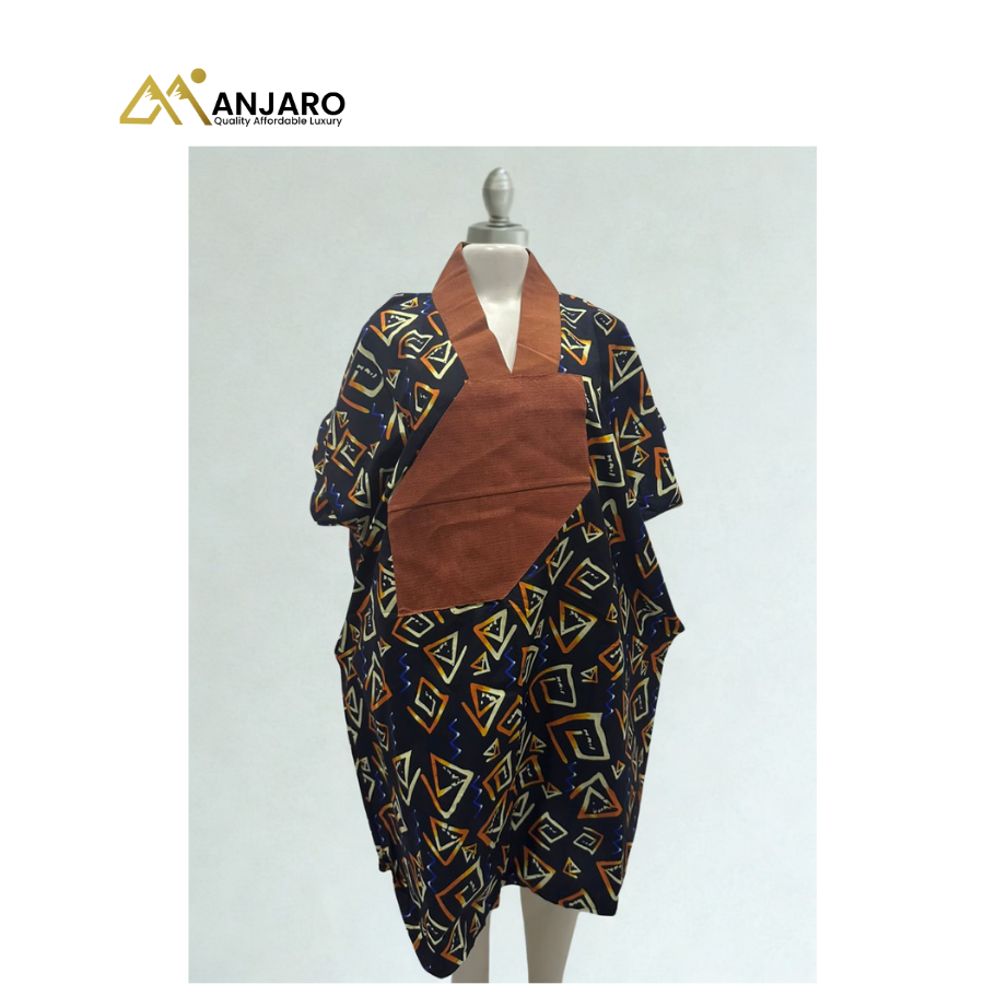 African Print Bubu Dress – One Size, Loose Fit, Breathable & Elegant