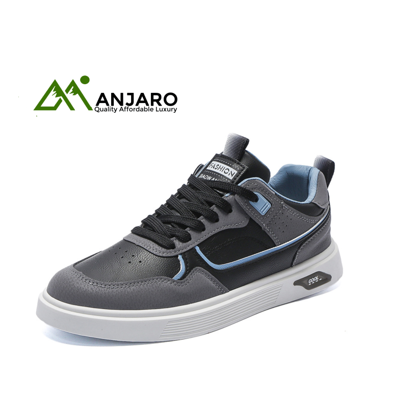 Men’s Outdoor Sneakers  – PU Upper, Breathable, Anti-Slip Skateboarding School Casual Sports Shoes