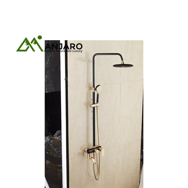 PM-GOLD & BLACK BATHROOM SHOWER