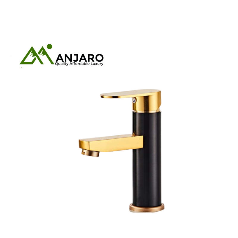 Gold + Black Bathroom Basin Mixer Tap – Model 8111BC