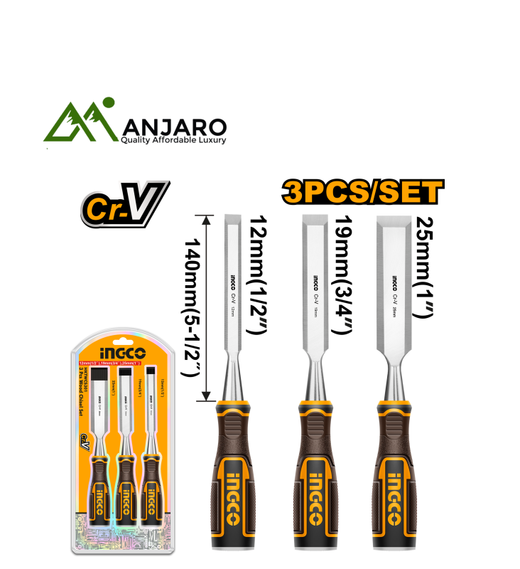 Ingco HKTWCS301 3 Pcs wood chisel set