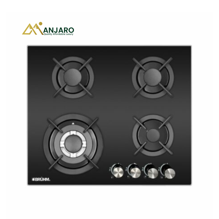 Bruhm 60cm 4-Burner Built-In Gas Hob (BGH-60FB)
