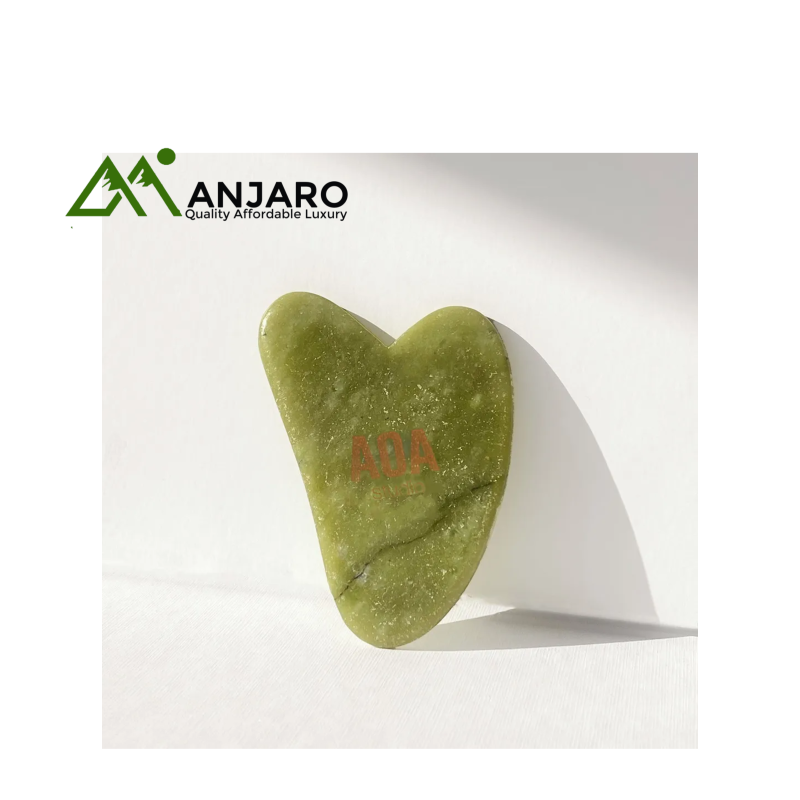 AOA A+ Jade Gua Sha Facial Sculptor – Hand-Carved Tool for Lymphatic Drainage & Contouring