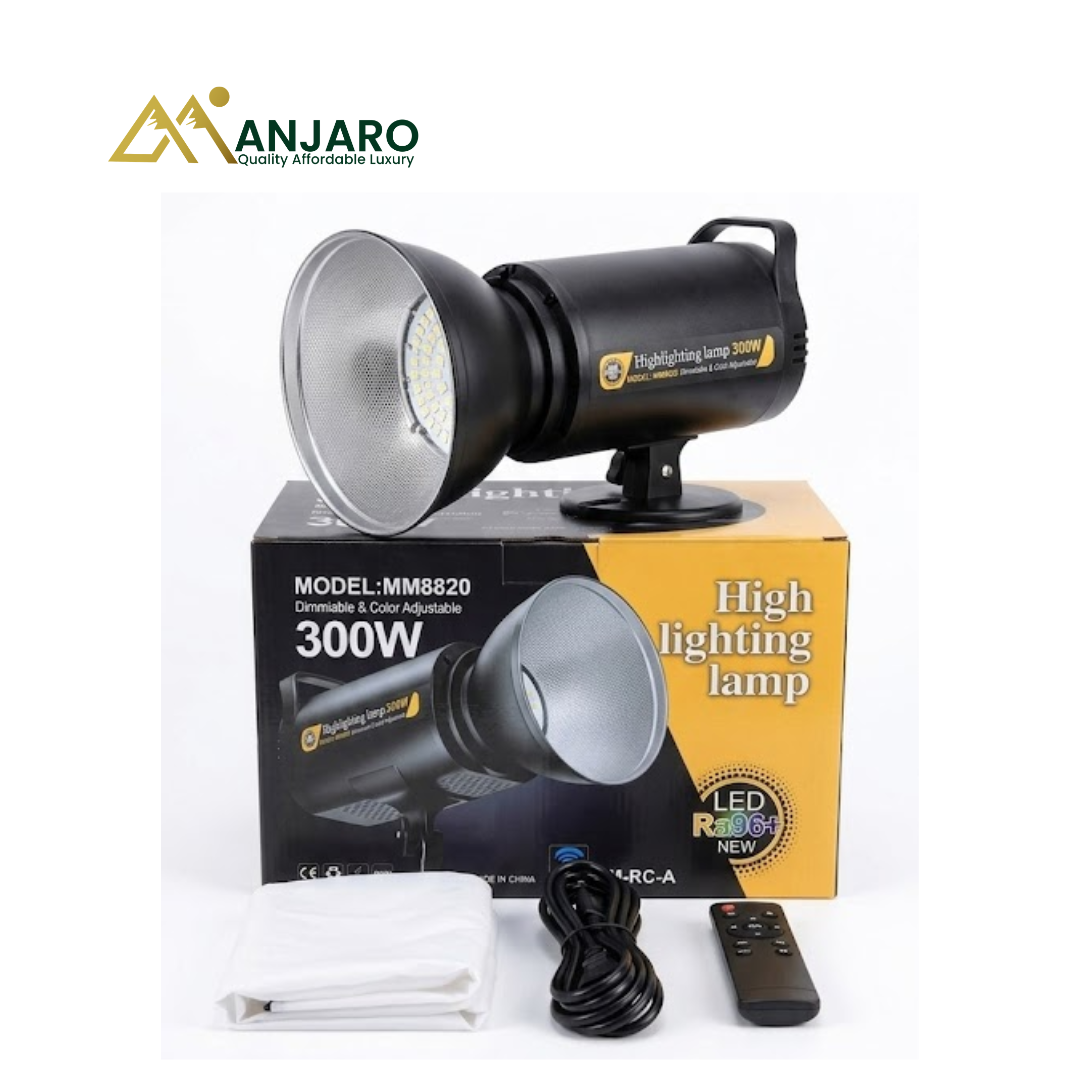 300W Professional COB Photography Light – 2-in-1 Lighting, High Power Output & Soft Cover with Lamp Shield