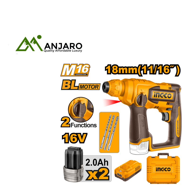 CRHLI16168 Cordless Rotary Hammer 16V – Precision Power for Concrete Drilling