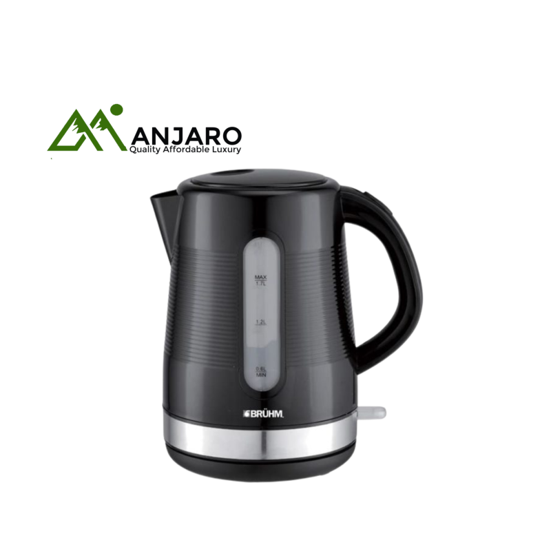 BRUHM Kettle BKW-17PB – 1.7L, 2200W Fast Boil Electric Kettle, Sleek Black Finish