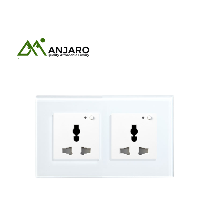 Smart Double Socket – Dual Wi-Fi Wall Outlet with App & Voice Control | Alexa, Google, Tuya, Smart Life