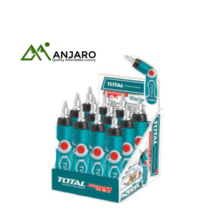 Total TACSD30136 13 In 1 ratchet screwdriver set