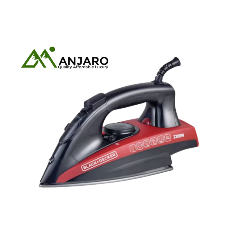 Black & Decker Steam Iron X2200-B5 – 2200W with Ceramic Soleplate & Steam Burst Function