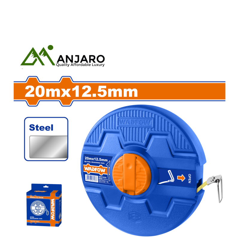 Wadfow Steel measuring tape  20mx12.5mm WMT3520