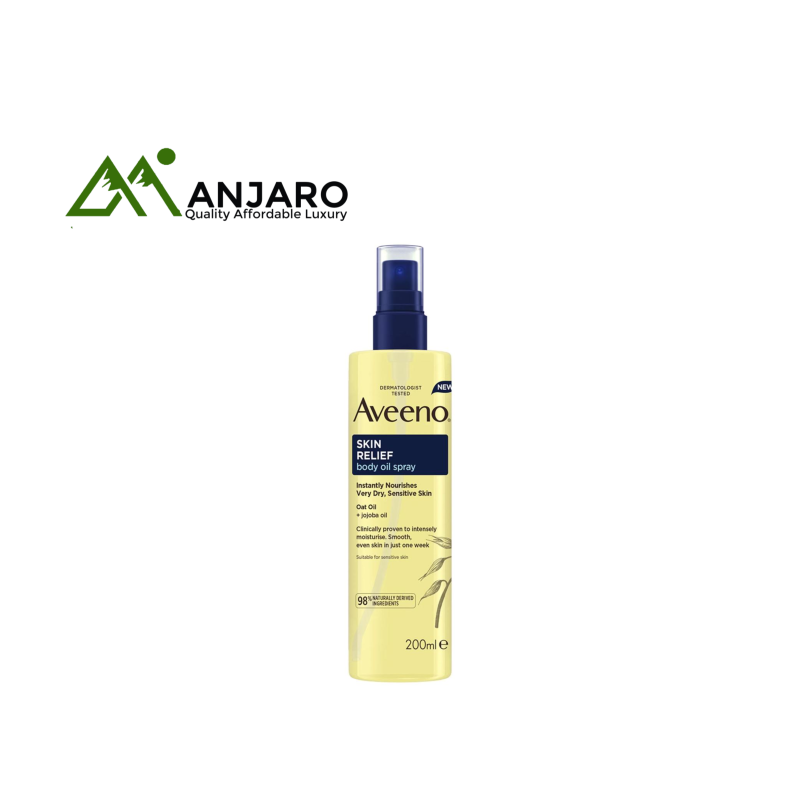 AVEENO Skin Relief Body Oil Spray - 200ml | Instant Soothing Hydration for Very Dry, Sensitive Skin