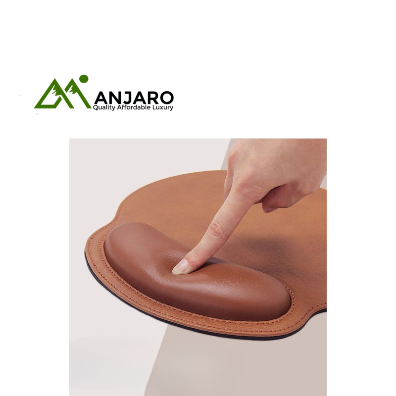 Lock Edge PU Leather Wrist Mouse Pad & Keyboard Rest