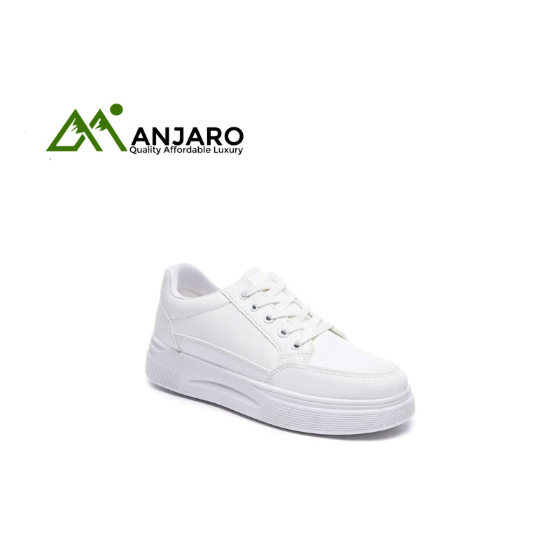 High-Quality Coffee Sneakers – Non-Slip Faux Leather Lace-Ups for Everyday Comfort & Style