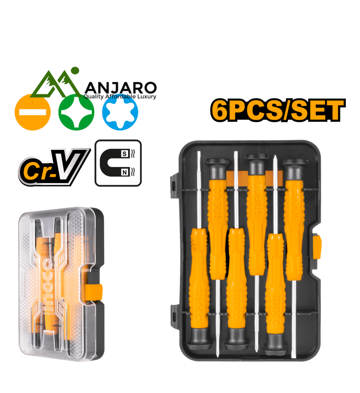 Ingco HKSD0618 6Pcs precision screwdriver set