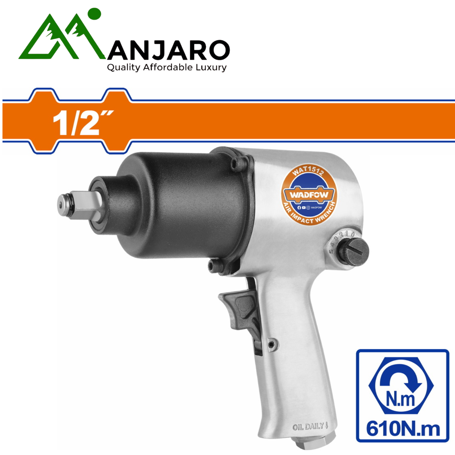 WAT1512 Air Impact Wrench – 1/2" Drive