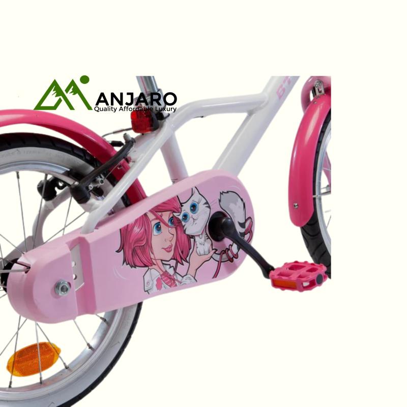 16-Inch KIDS BIKE 500 – Pink | Safe & Adjustable Bicycle for 4–6-Year-Olds with Stop Easy Brakes