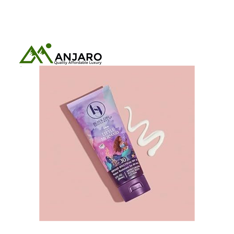 BLACK GIRL The Little Mermaid Moisturizing Sunscreen Lotion SPF 30 (3 fl oz) | Hydrating Sun Protection for Radiant Skin