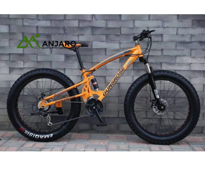 GUNSROSE 26" Full Suspension Fat Tire Mountain Bike – Dual Disc Brake, All-Terrain Performance