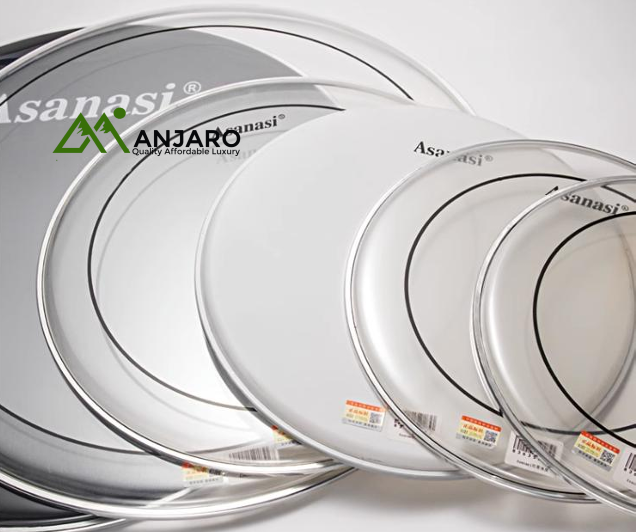Double Oil Clear Drum Head – Polyester, 8”–22”