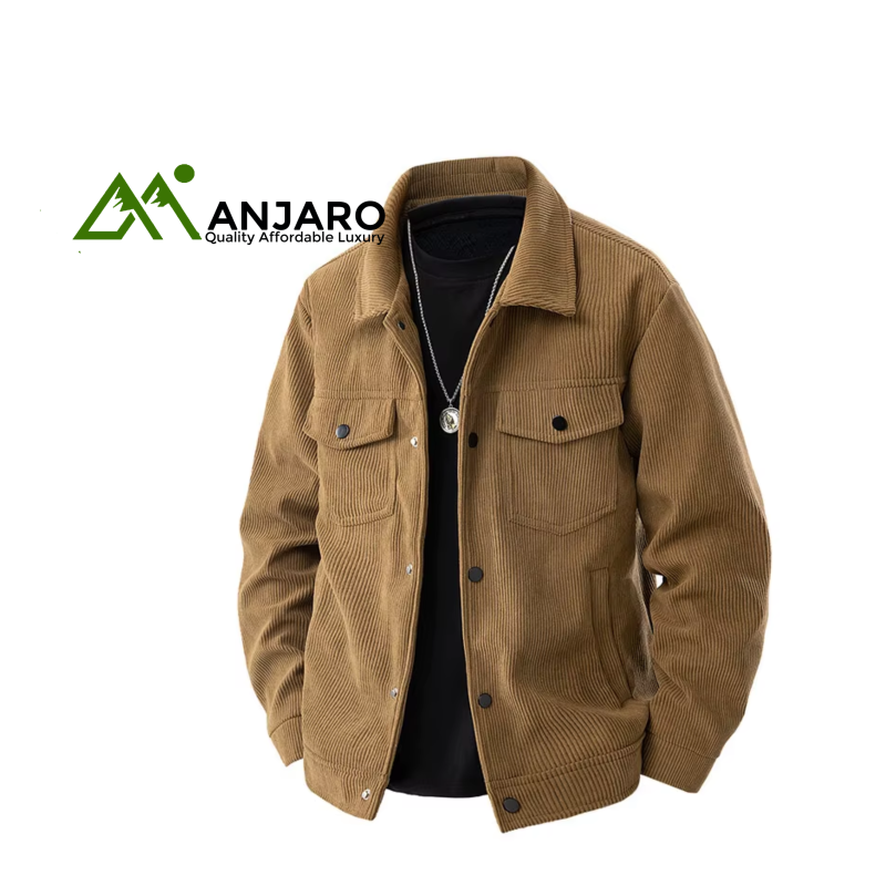 Men’s Corduroy Jacket – Warm & Windproof Casual Top for Spring and Autumn