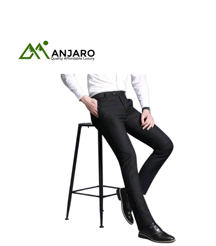 Men’s Material Trousers – Soft-Finish Tailored Pants, Versatile Style for Work & Casual Outings