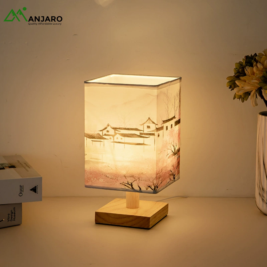 Nordic LED Printed Calligraphy Table Lamp – USB/220V Dimmable Ambient Night Light for Bedroom & Living Room(Shipping Fee Included)