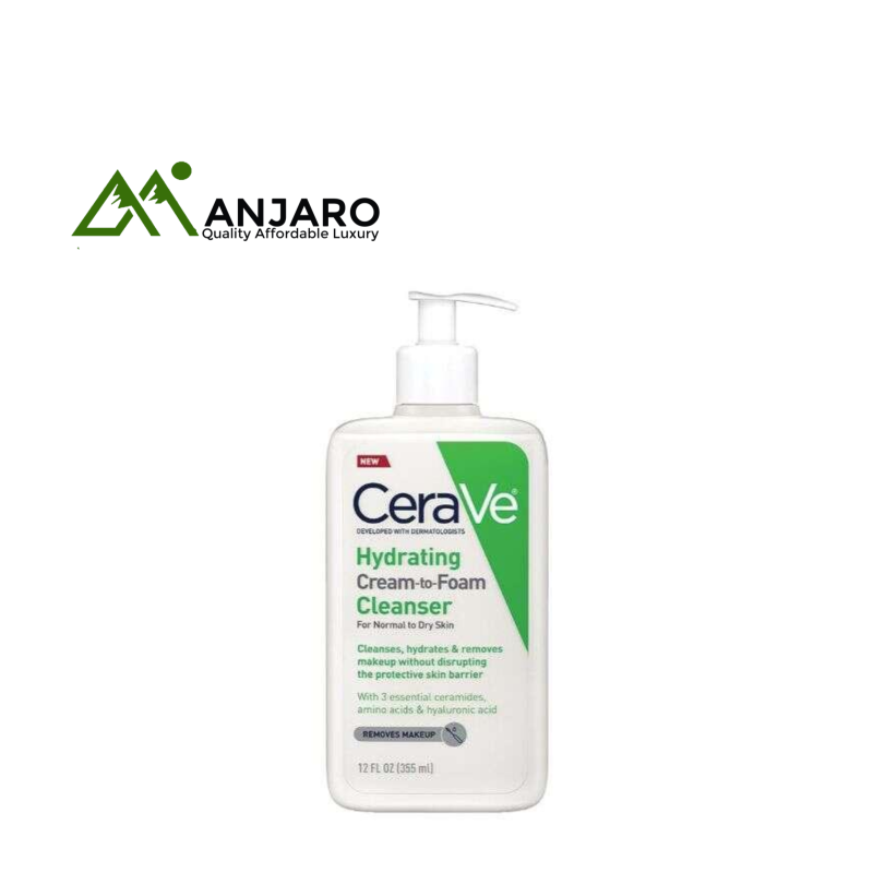 CERAVE Hydrating Cream-To-Foam Cleanser for Normal to Dry Skin (16 fl. oz.) | Cleanser with Ceramides, Amino Acids & Hyaluronic Acid