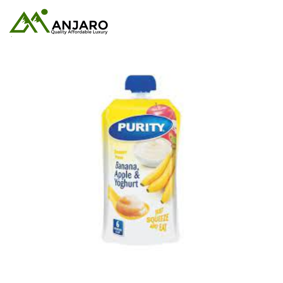 Purity Banana, Apple & Yogurt Baby Food – 110ml | Nutritious & Easy to Digest