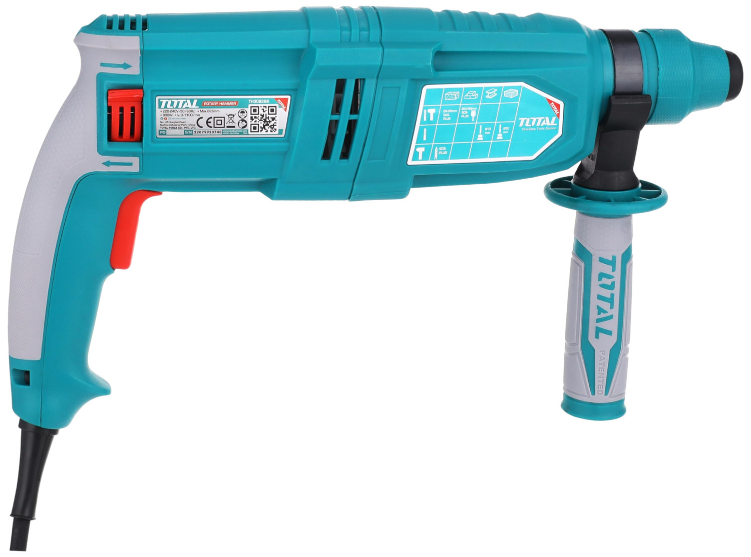 Total TH308268-2 Rotary Hammer – 68mm