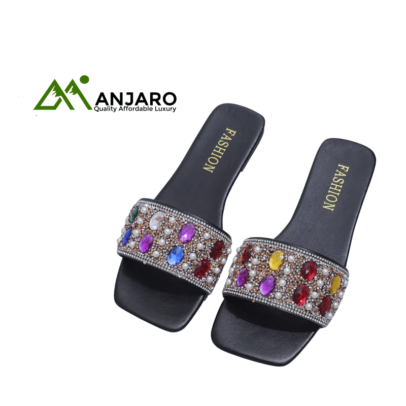 Doya Women’s Square Head Flat Casual Beach Slippers – Lightweight Waterproof Outdoor Sandals