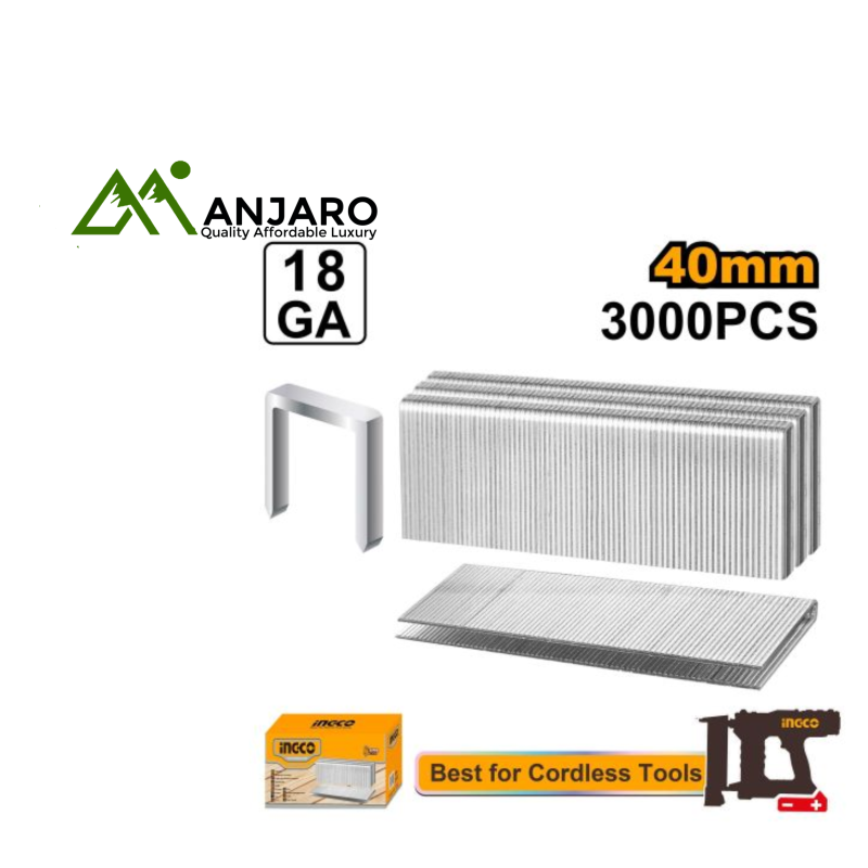 AST18403 – 40mm Crown Staples (3000pcs) | GA18 Heavy-Duty Nails for CCSNLI6005 & CCSNLI6008