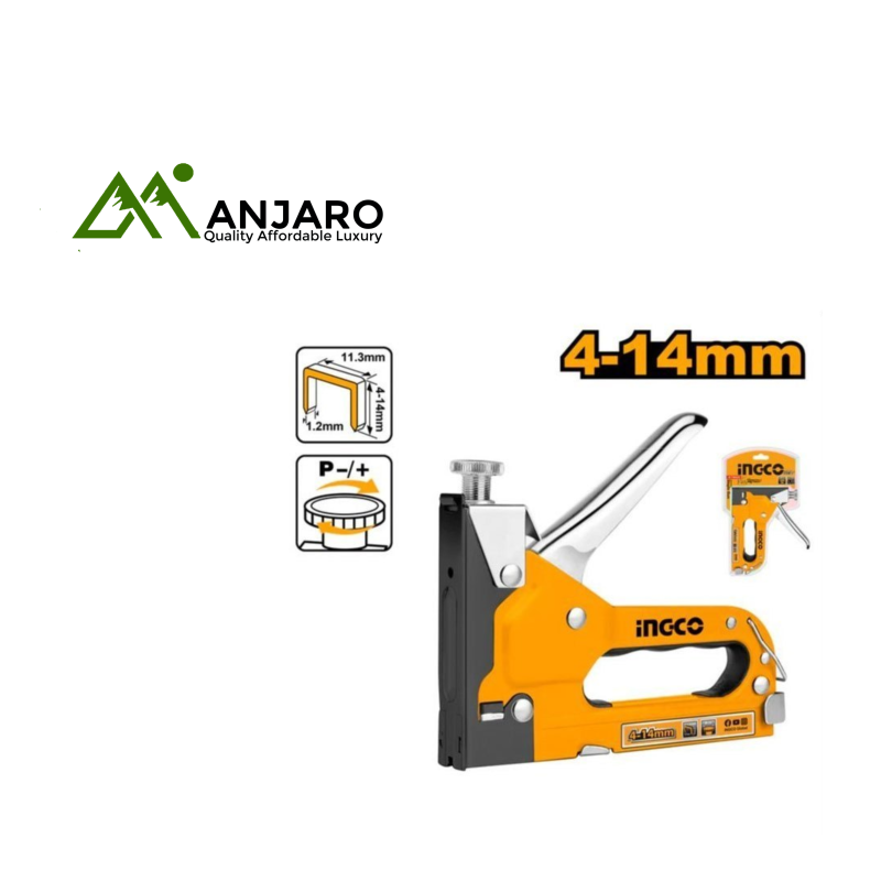 HSG14018 Heavy-Duty Staple Gun – Adjustable Driving Force, Compatible with STS0108/STS0110/STS0112