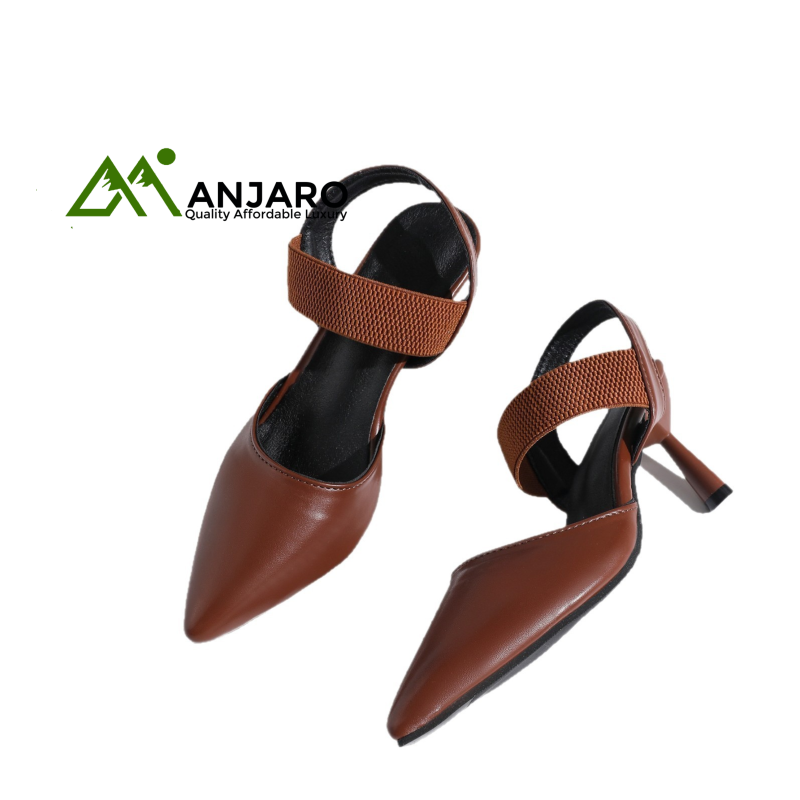 Pointed-Toe Flip-Top Sandals for Women – Large-Size Thin-Heel Mid-Heeled Summer Dress Sandals