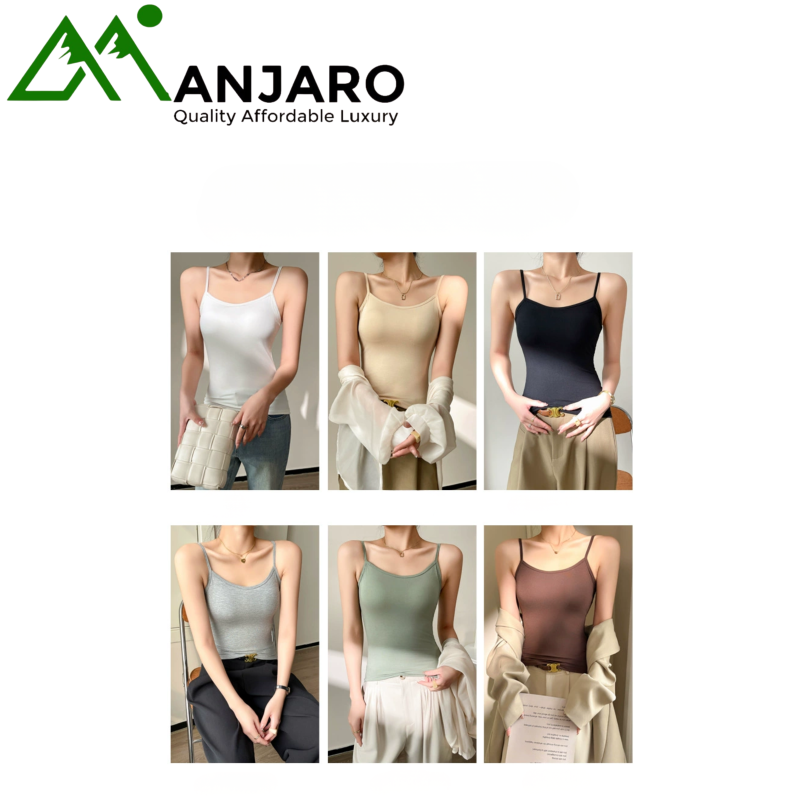 Modal Camisole Tank Top for Women, Built-in Bra Padding (Shipping fee included)