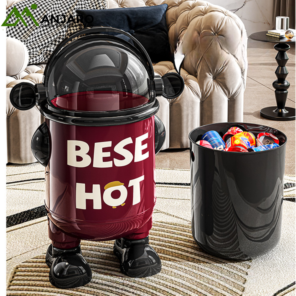 Space-Themed 12L+ Swing Lid Trash Can