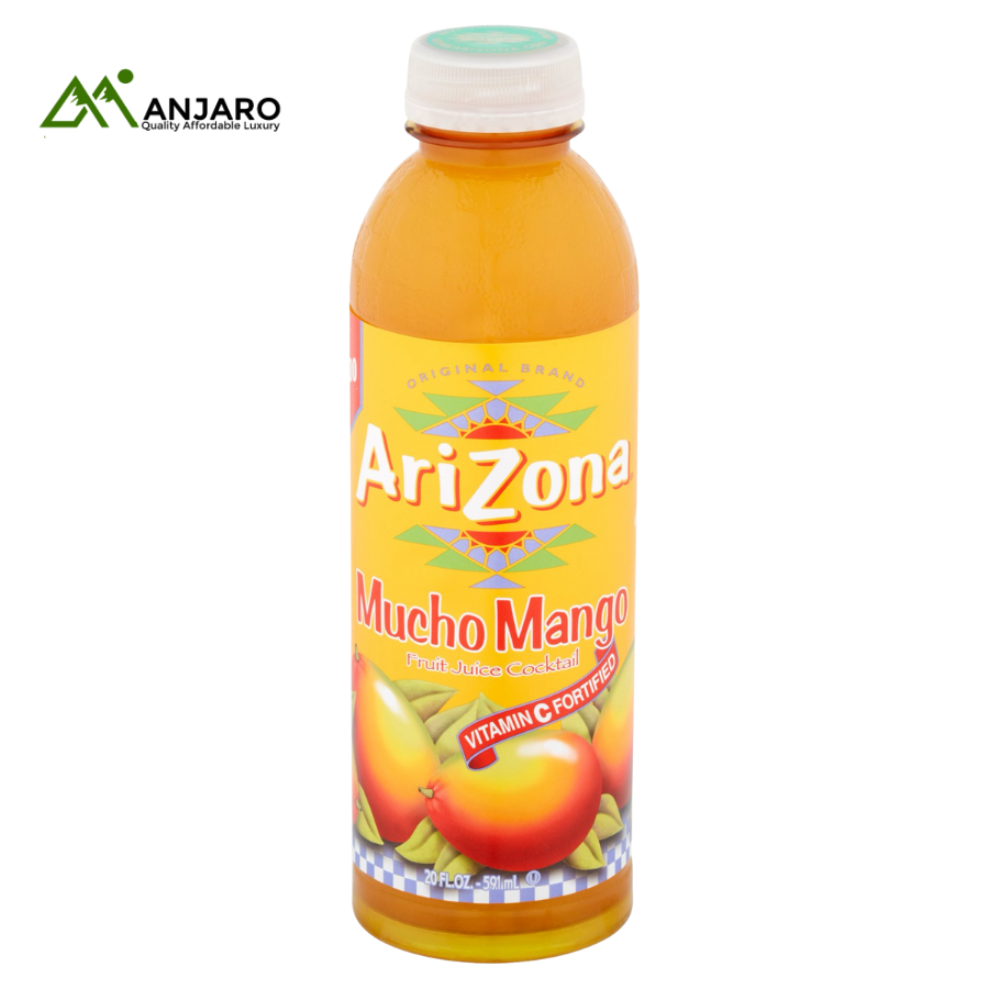 AriZona Mucho Mango Fruit Juice Cocktail – 20 Fl. Oz. Refreshing Tropical Flavor