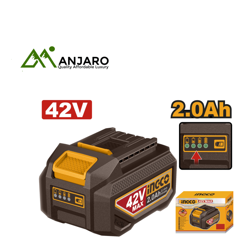 FBLI42201 Lithium-Ion Battery Pack 42V – 2.0Ah Power Cell with LED Indicator for P42M Tools